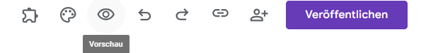 Screenshot der Vorschauoption in Google Formulare