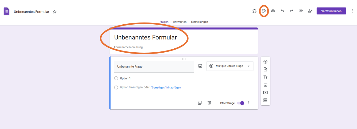 Unbenanntes Formular in Google Formulare 