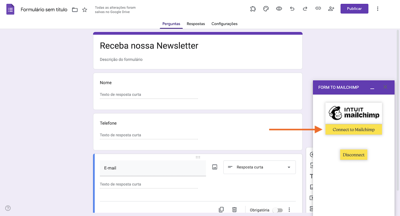Popup do Form to Mailchimp