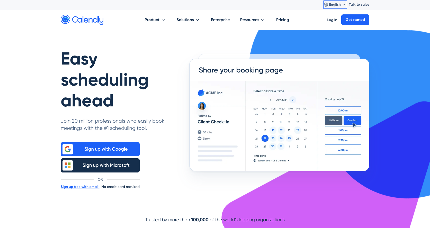 Calendly Landing Page