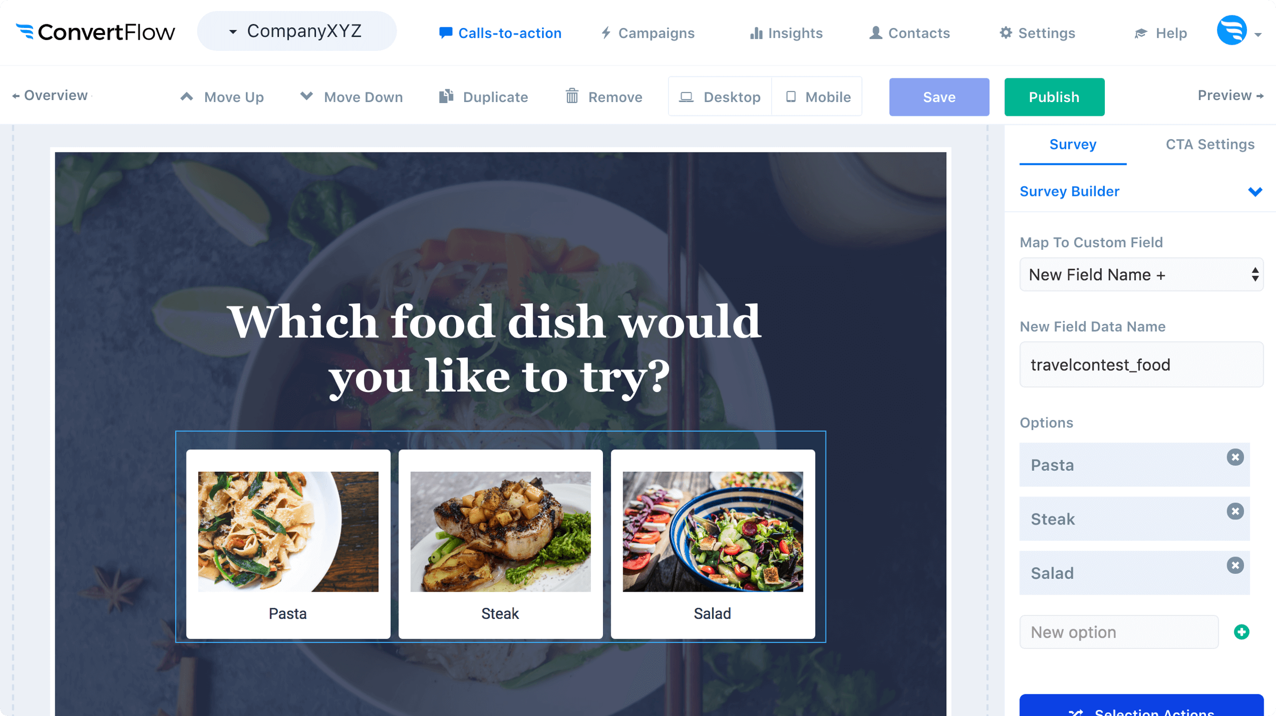 User Interface of ConvertFlow