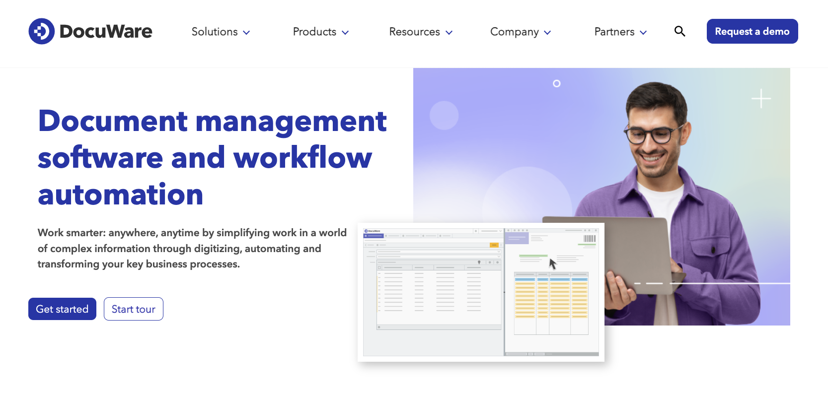 DocuWare Landing Page