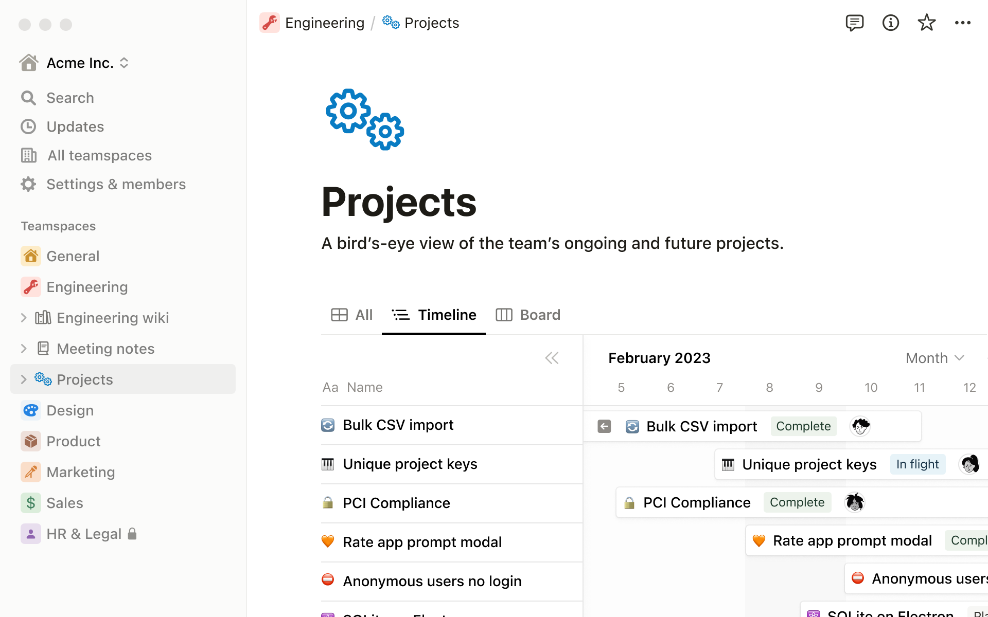 Notion User Interface