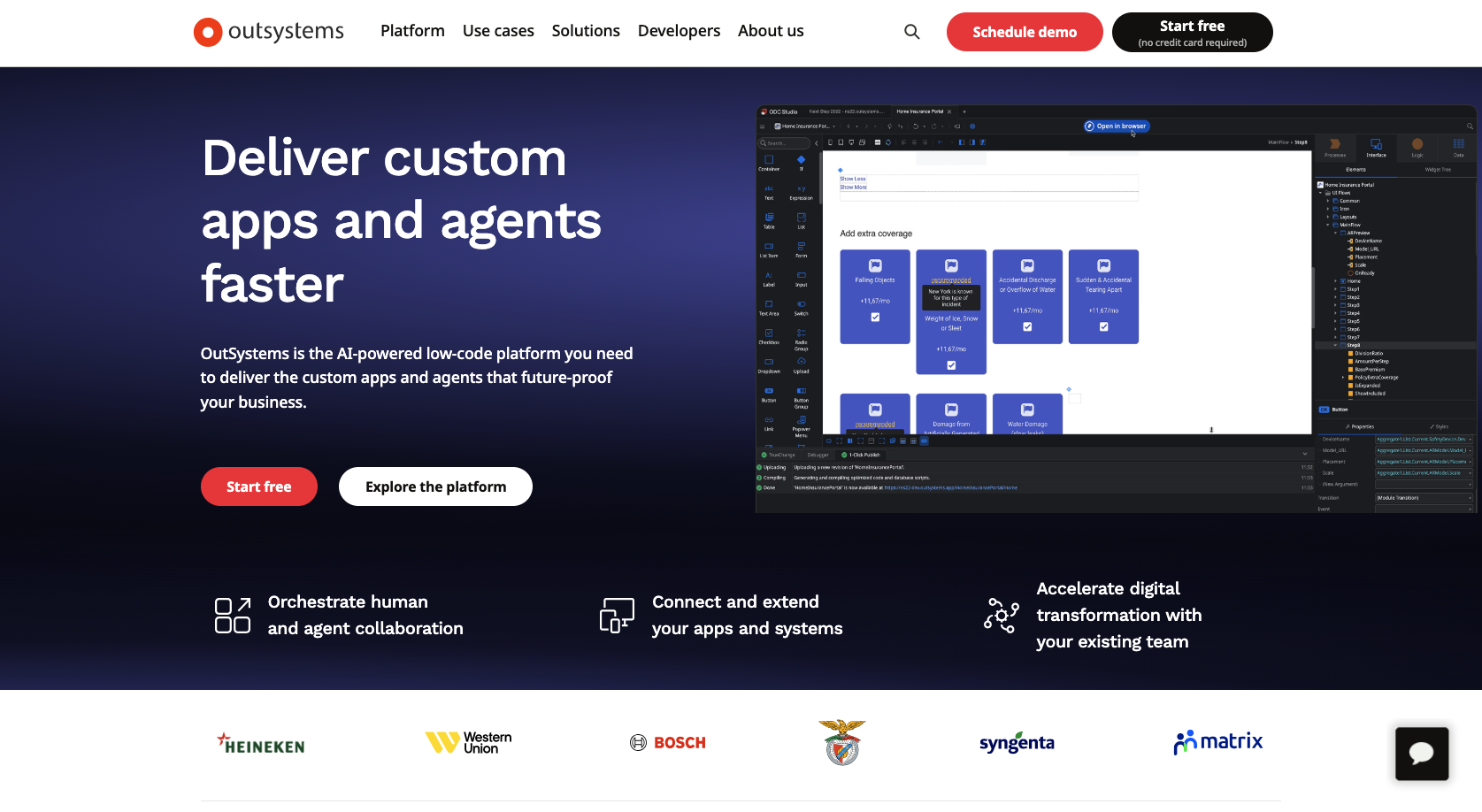 OutSystems Landing Page