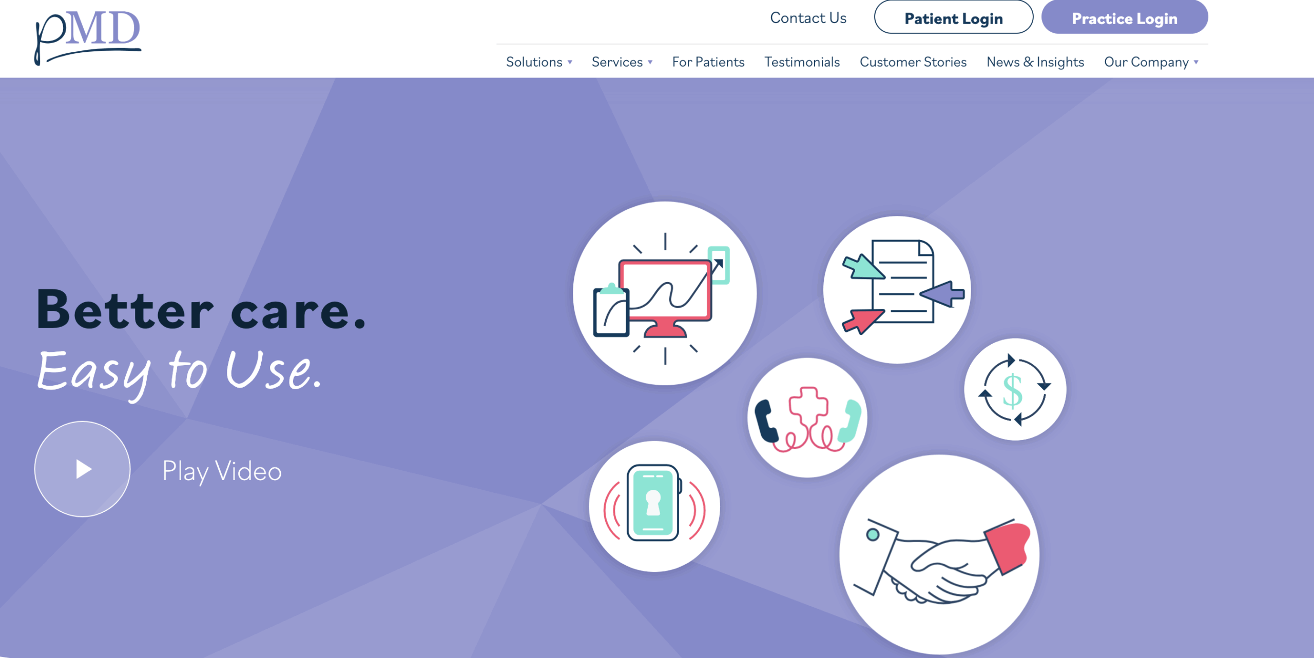 pMD's landing page