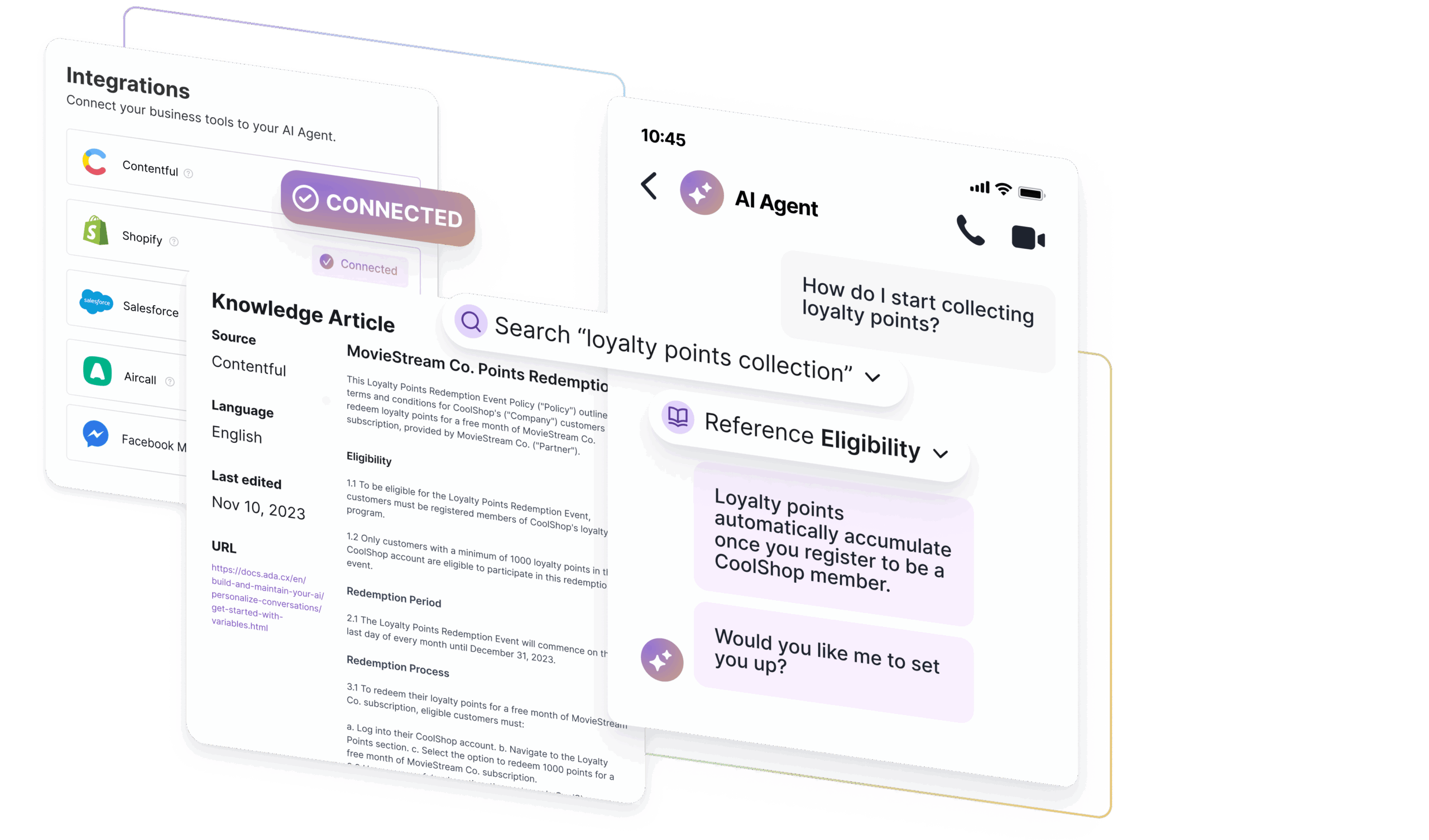 User Interface of Ada