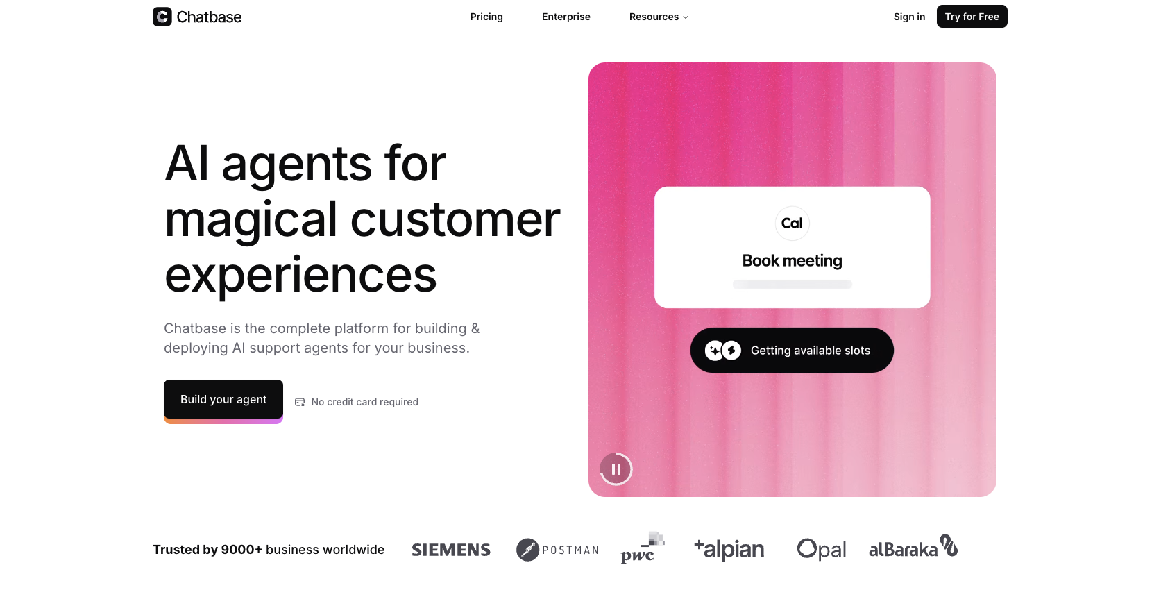 Chatbase Landing Page