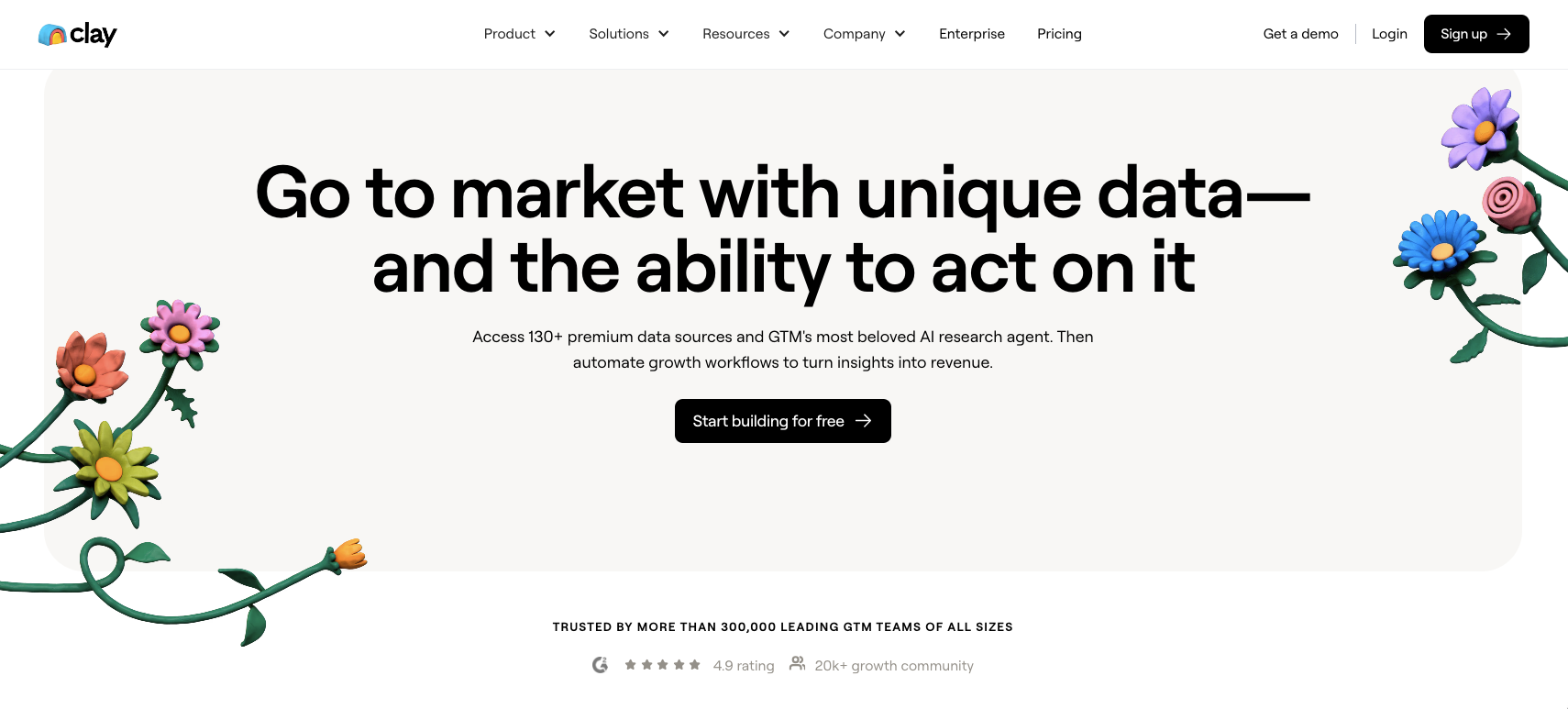 Clay Landing Page