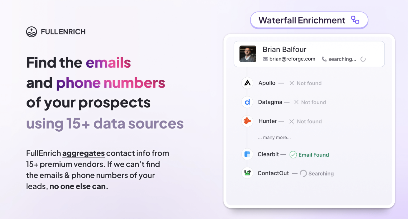 User Interface of FullEnrich
