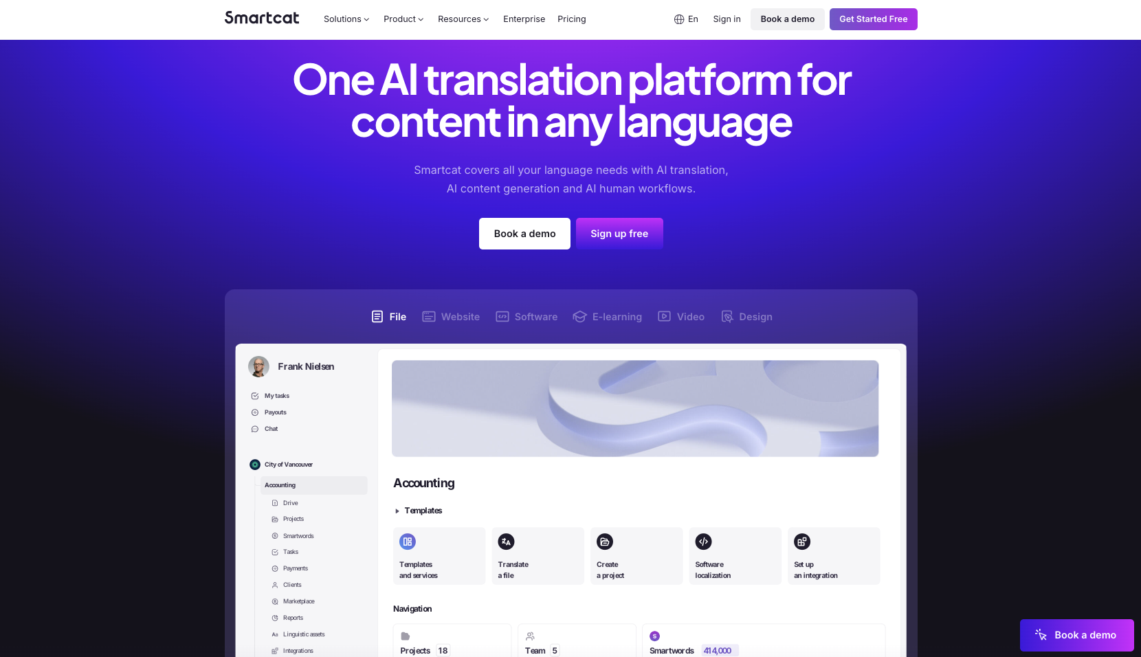 Smartcat Landing Page