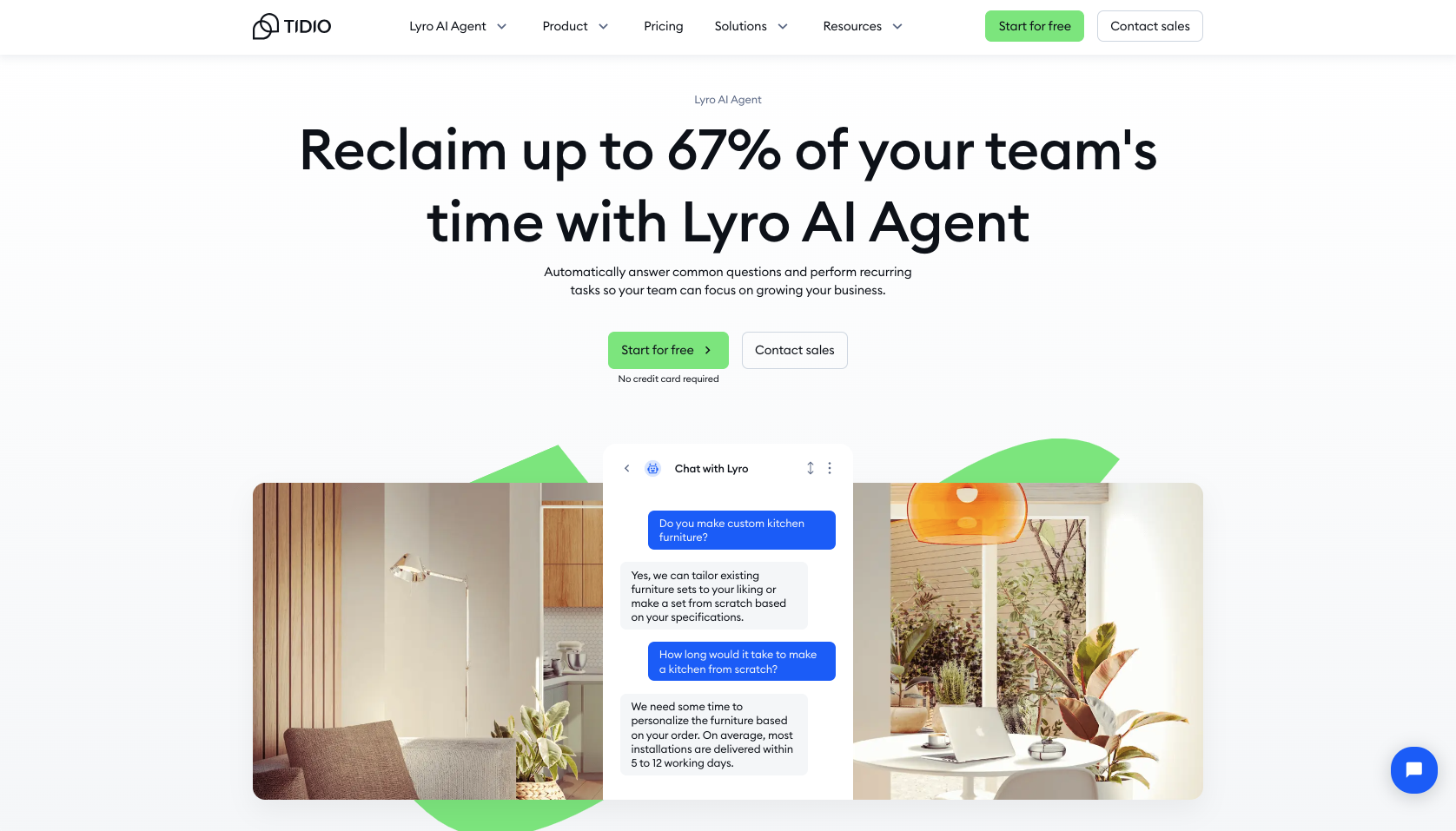 Tidio Landing Page