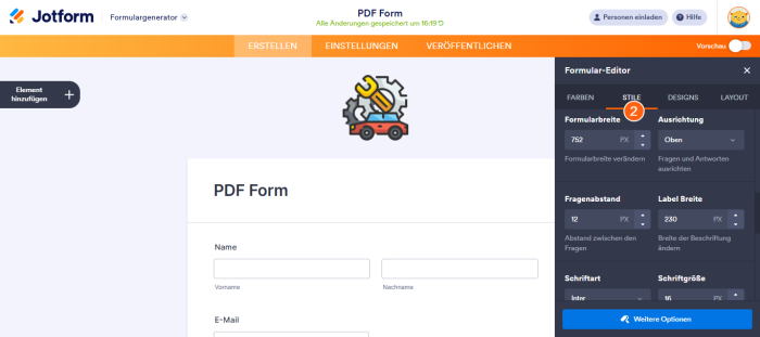 So verwenden Sie Google Fonts und benutzerdefinierte Schriftarten in Jotform Image-2