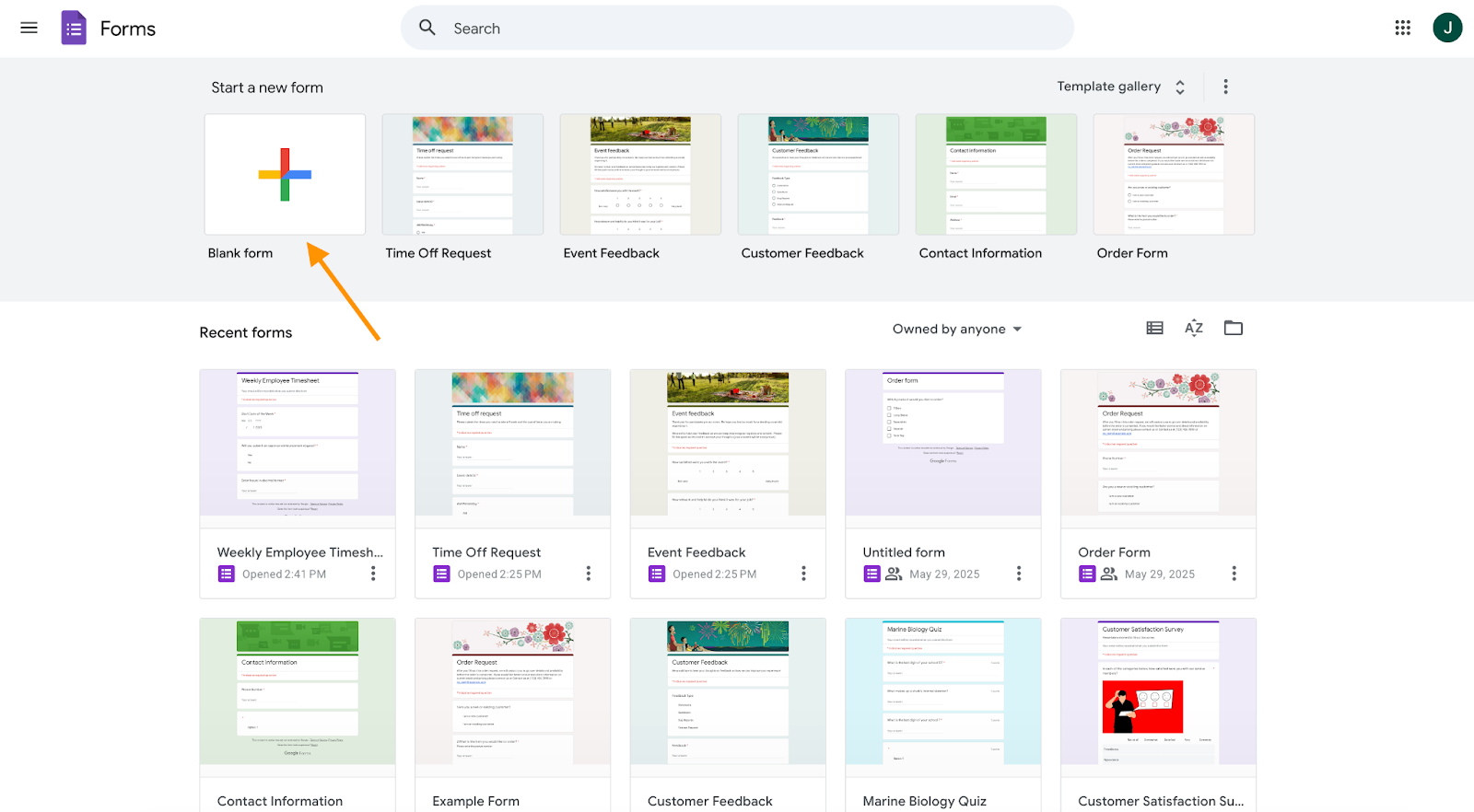 Google Forms Create Blank Form