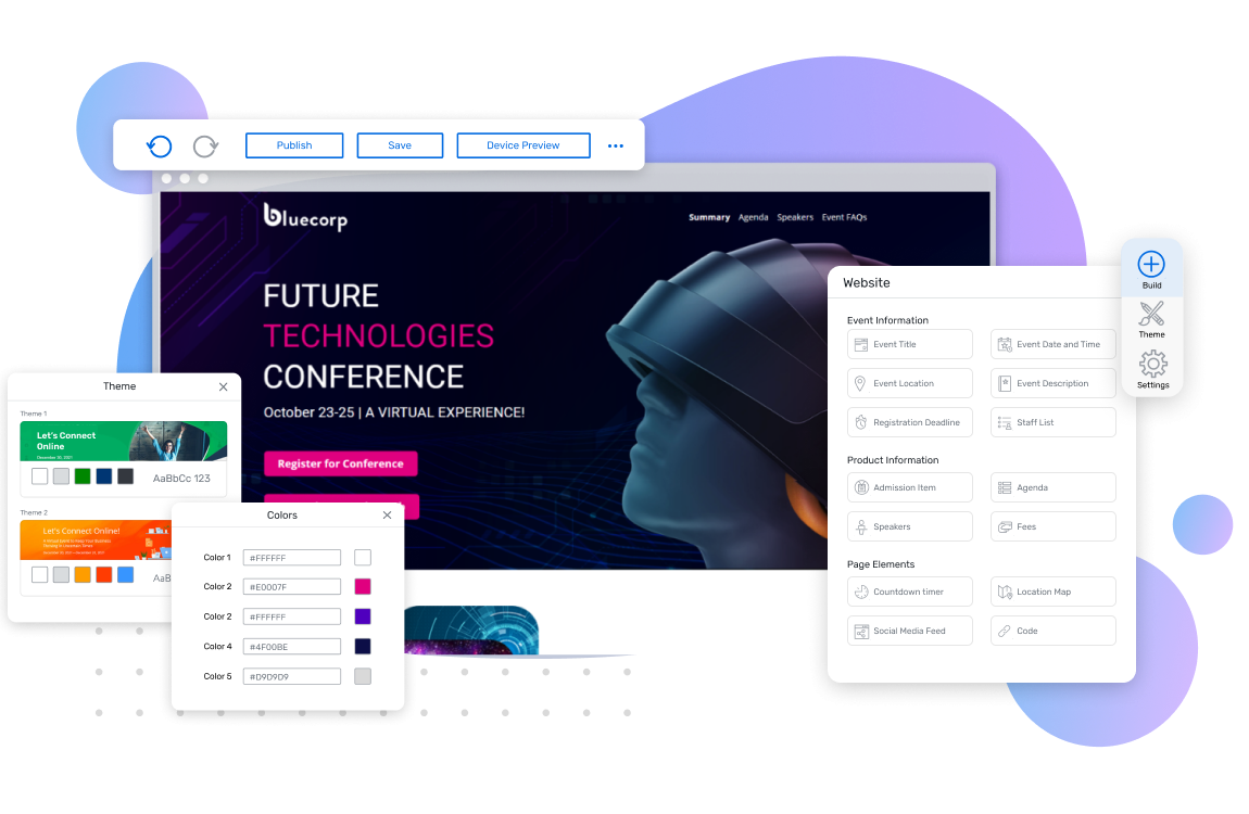 cvent event management product design interface