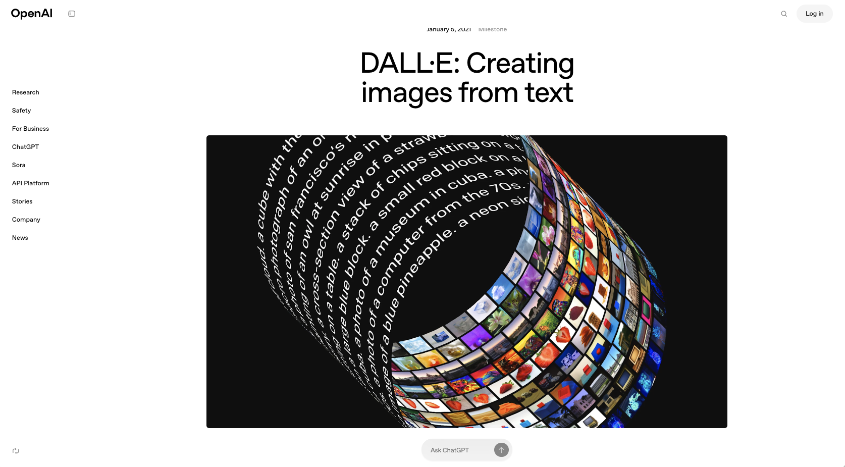 DALL-E Landing Page