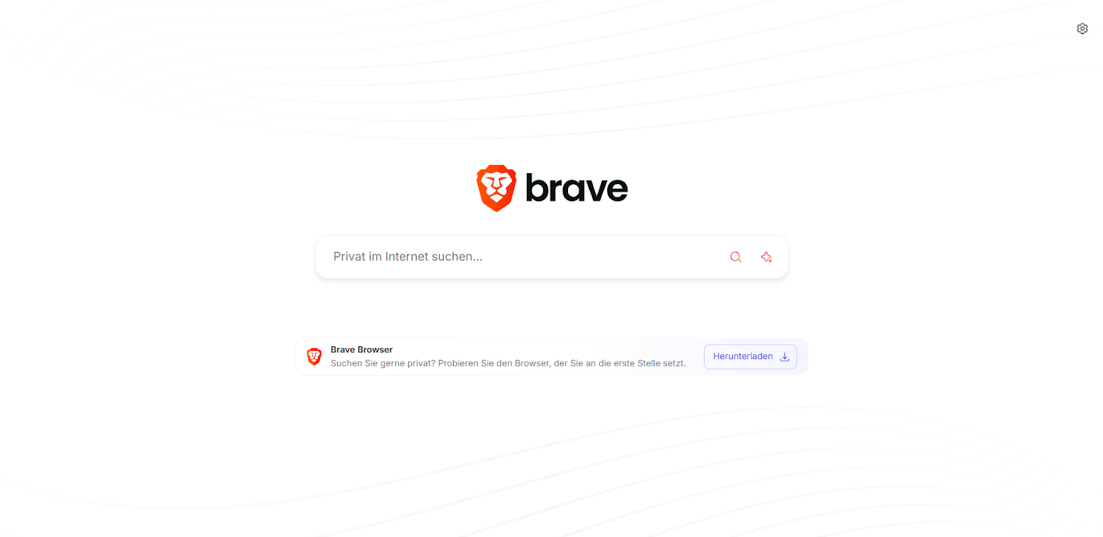 Brave Search Chat-Seite