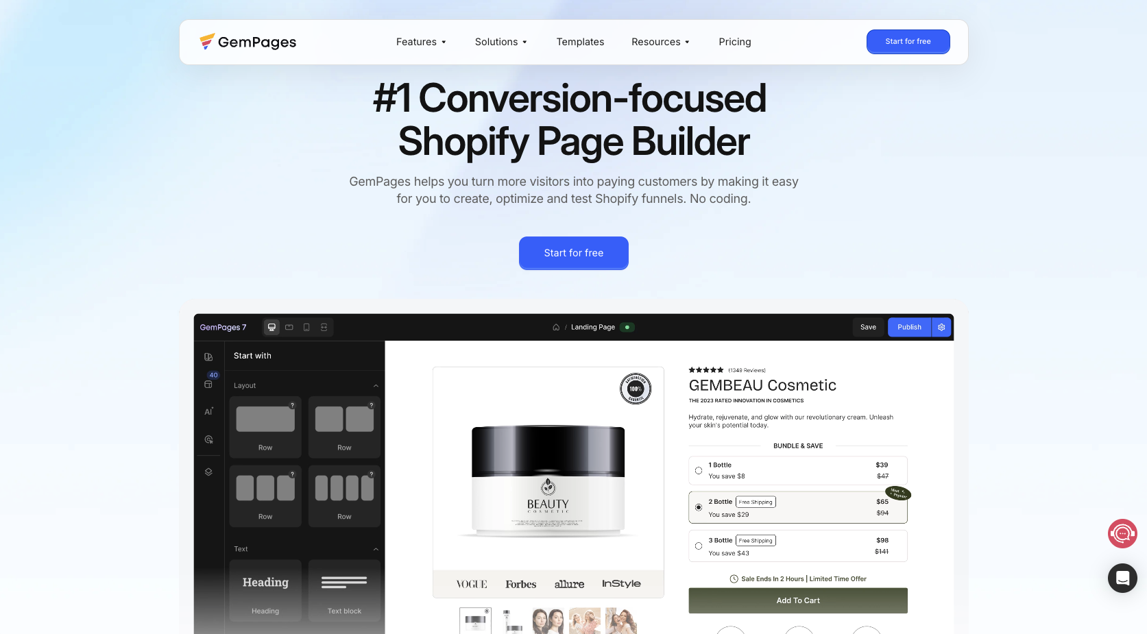 GemPages Landing Page