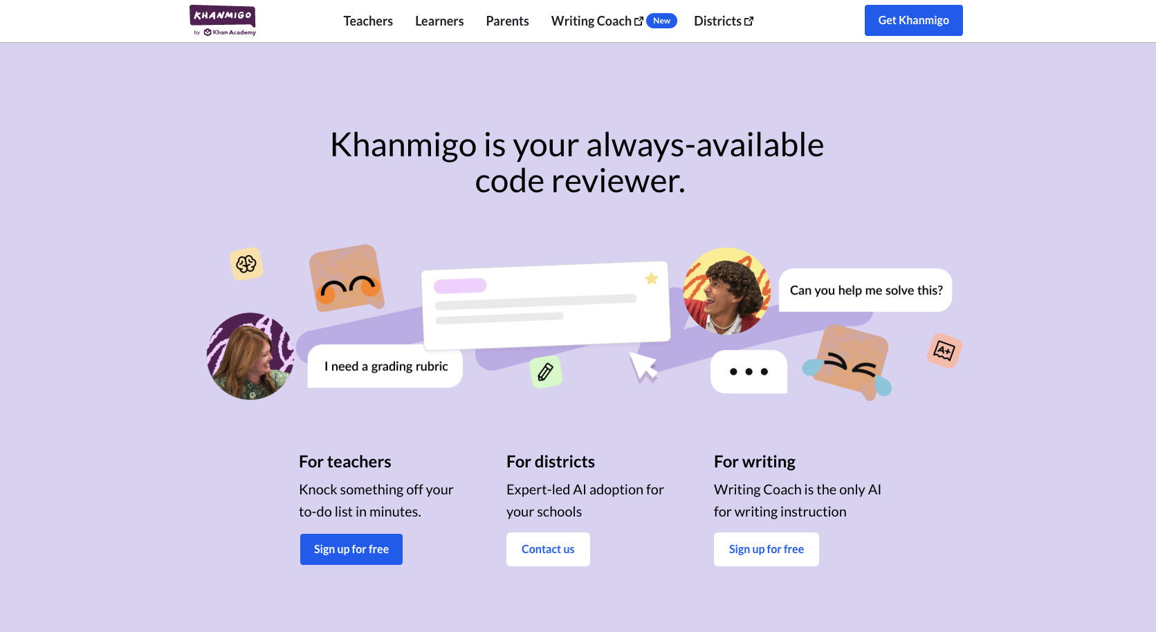 Khanmigo Landing Page