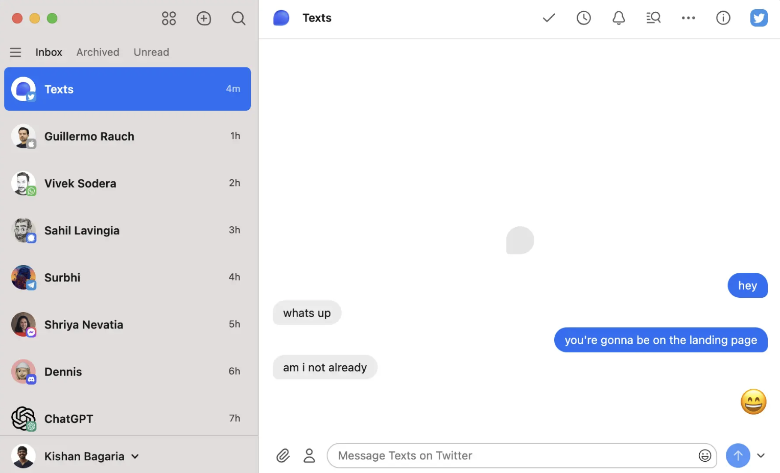User Interface of Texts
