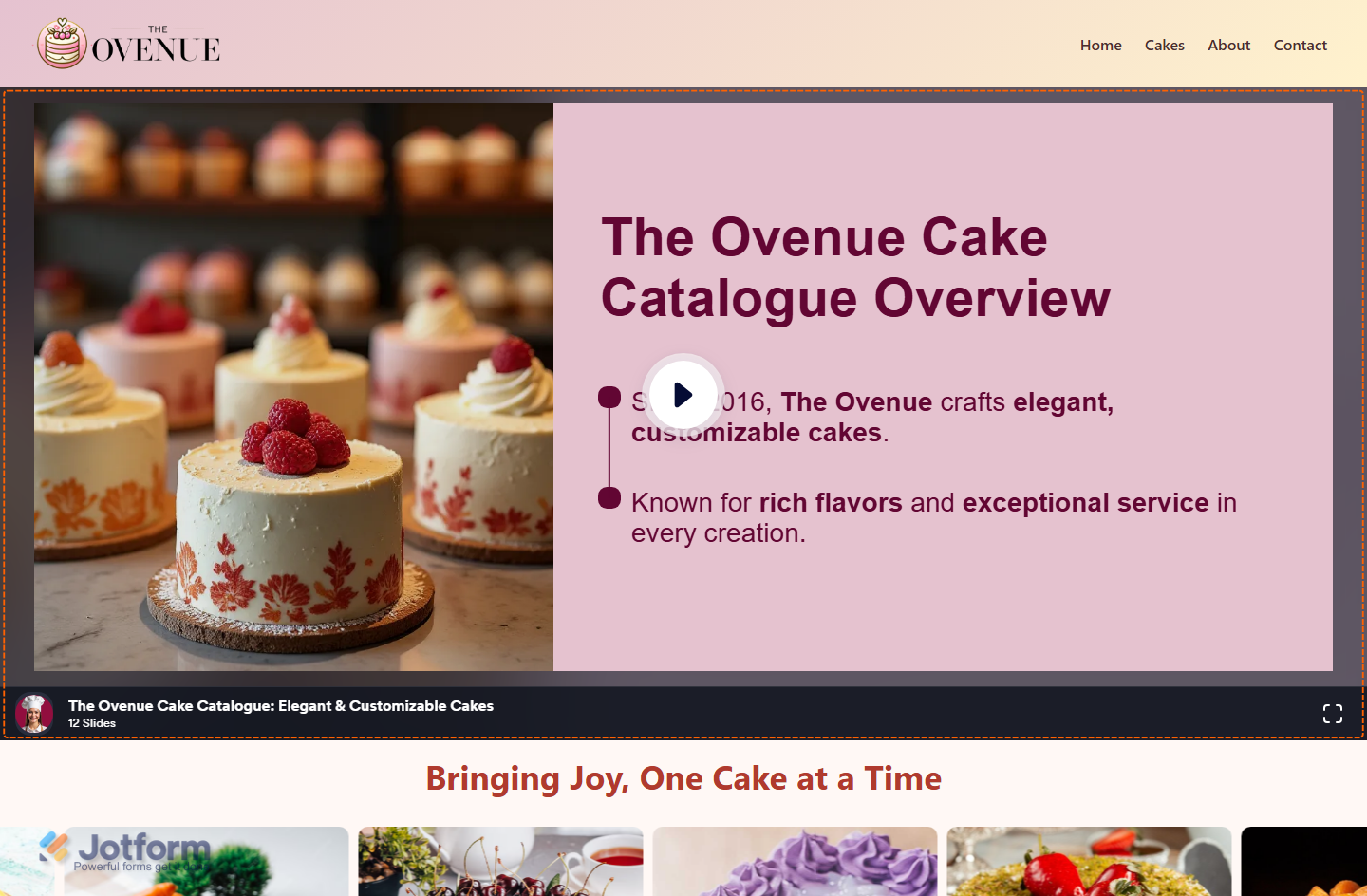 Embedded Presentation Agent on Sample Website