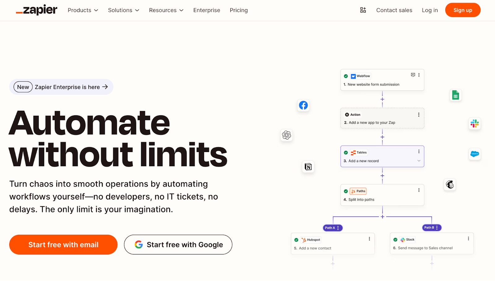 Zapier Landing Page