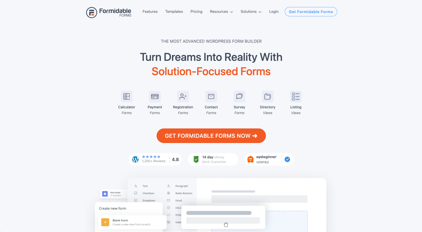 Formidable Forms Landing