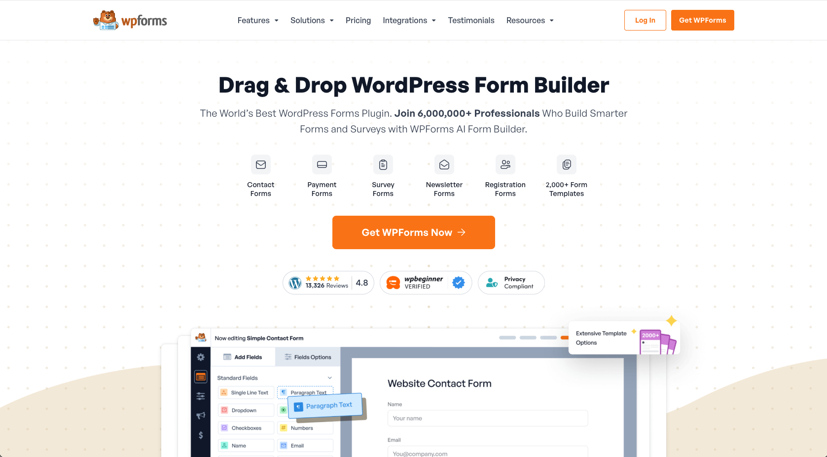 WPForms Landing