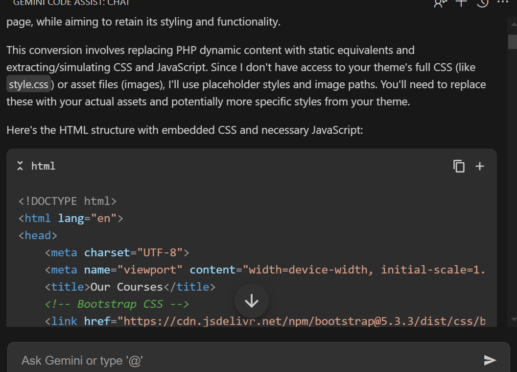 Gemini Code Assist Code Generator