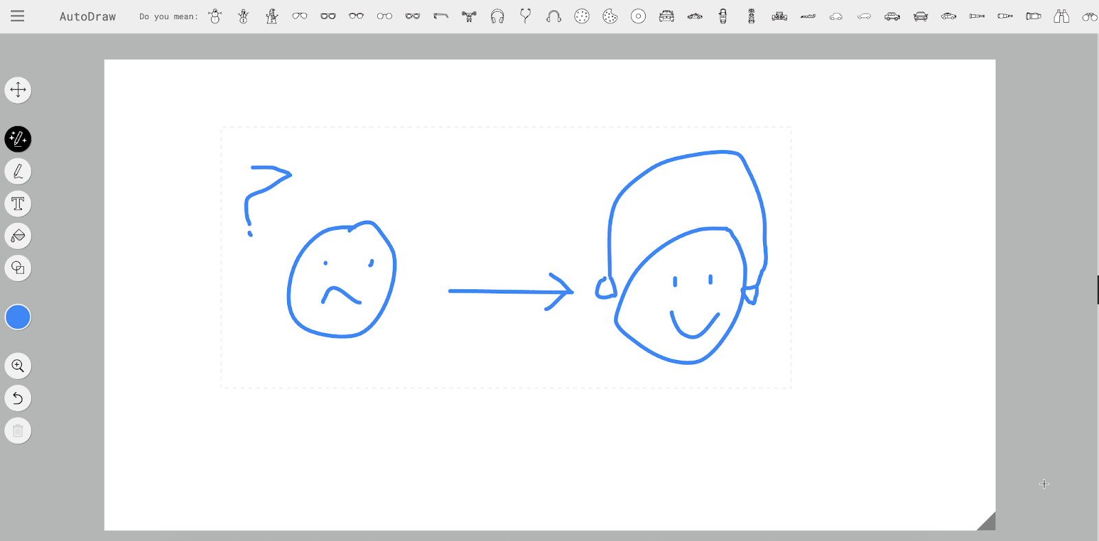 User Interface of AutoDraw