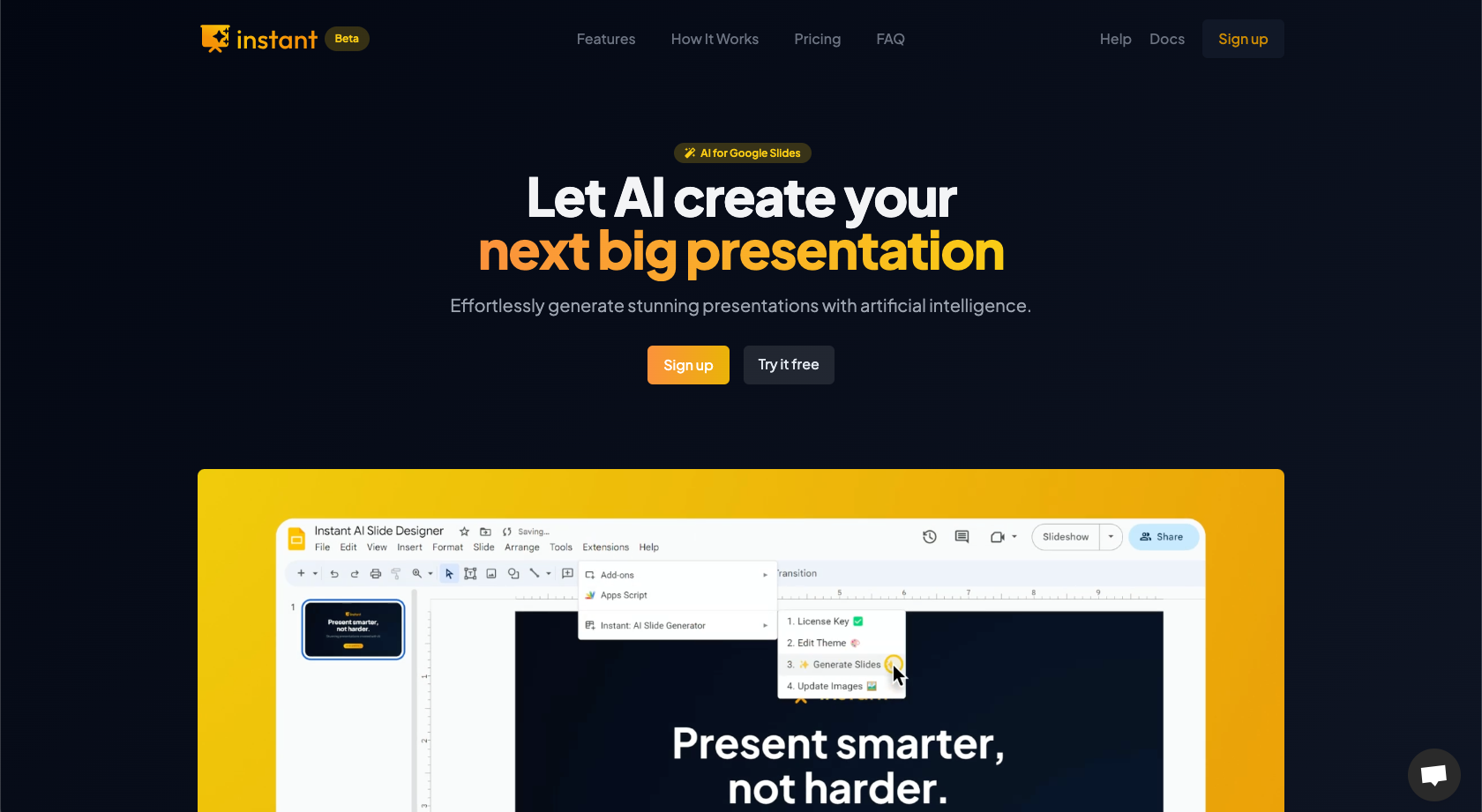 Instant AI for Google Slides