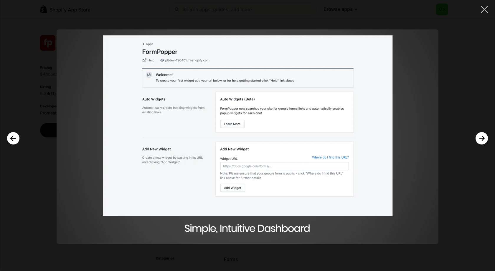 Shopify FormPopper