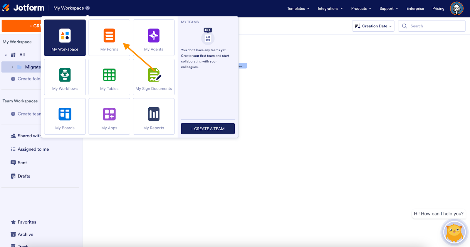 Product Picker My Forms Button