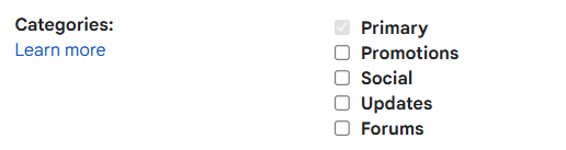 Category Selection