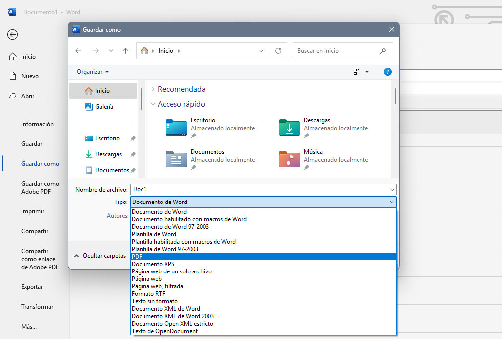Cómo guardar un documento de Word en PDF Image-1