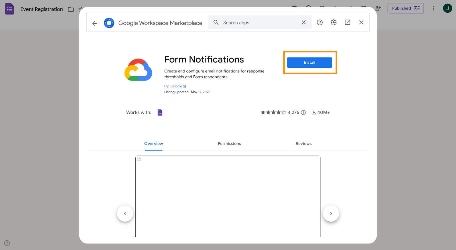 Google Forms Form Notifications Add-on