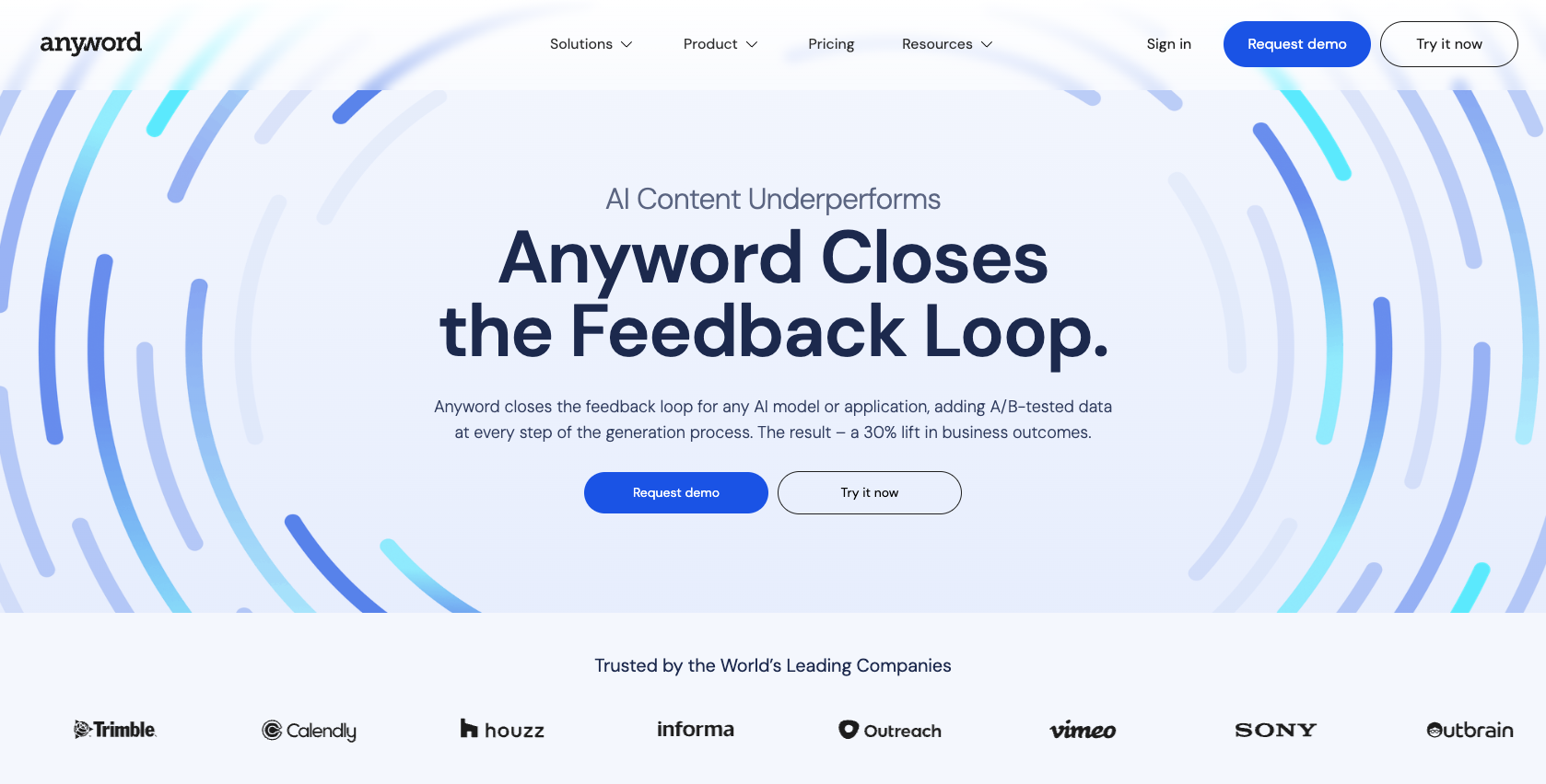 Anyword Landing Page