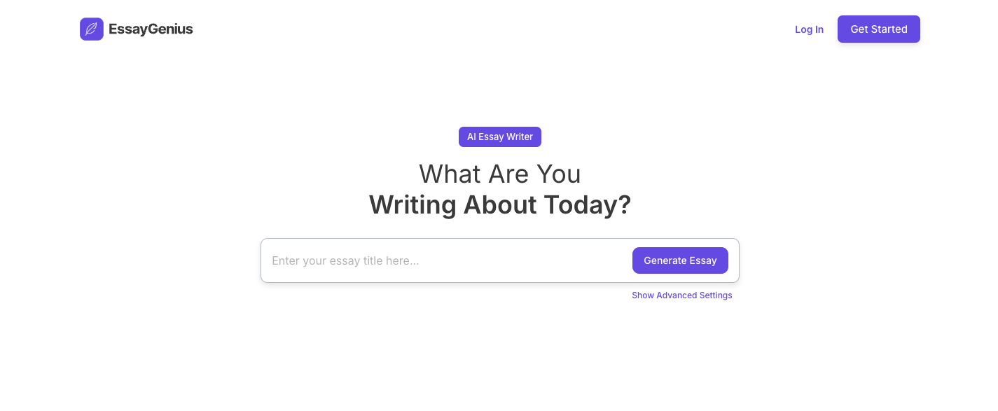 Screenshot von Essay Genius 