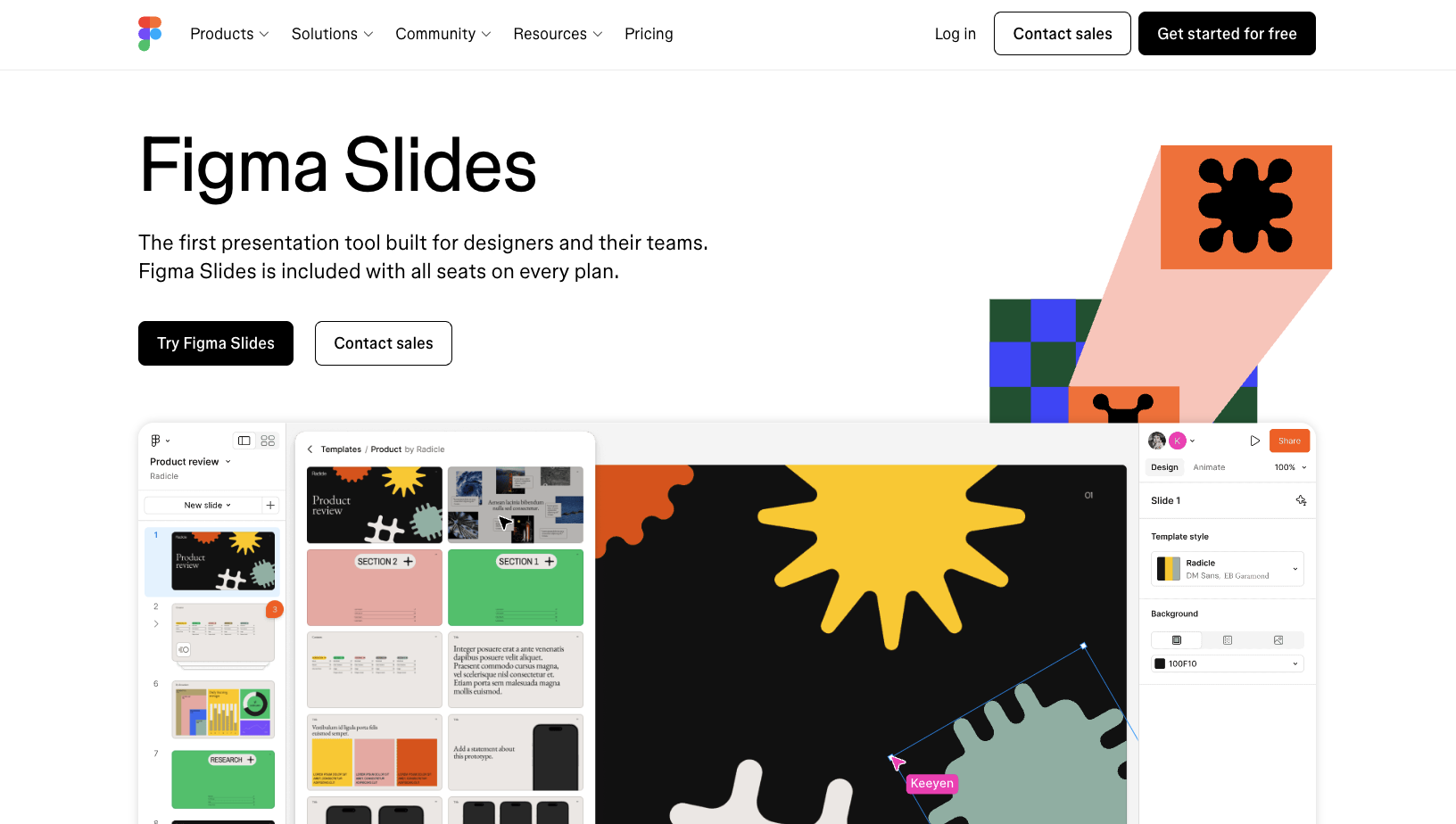 Figma Slides landing page