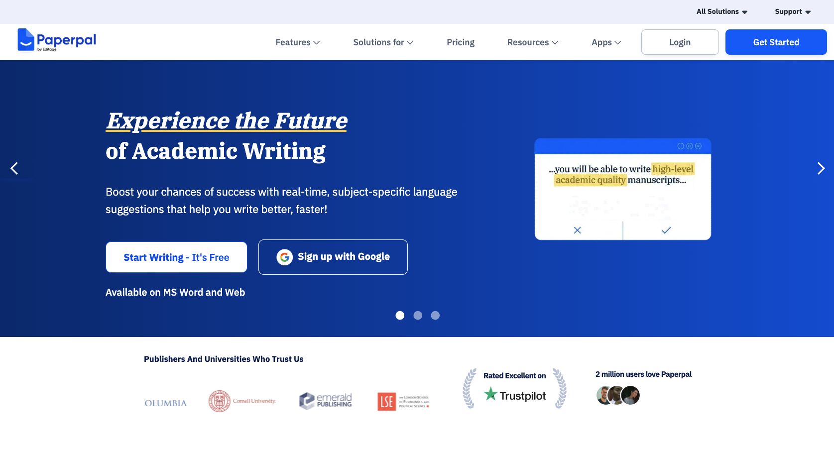 Paperpal Landing Page
