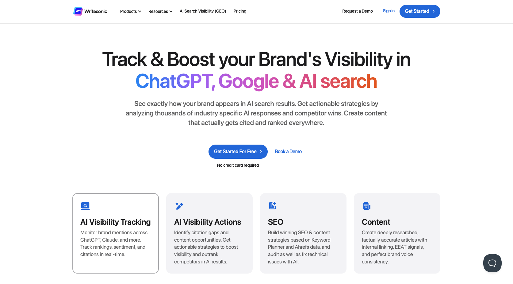 Writesonic Landing Page