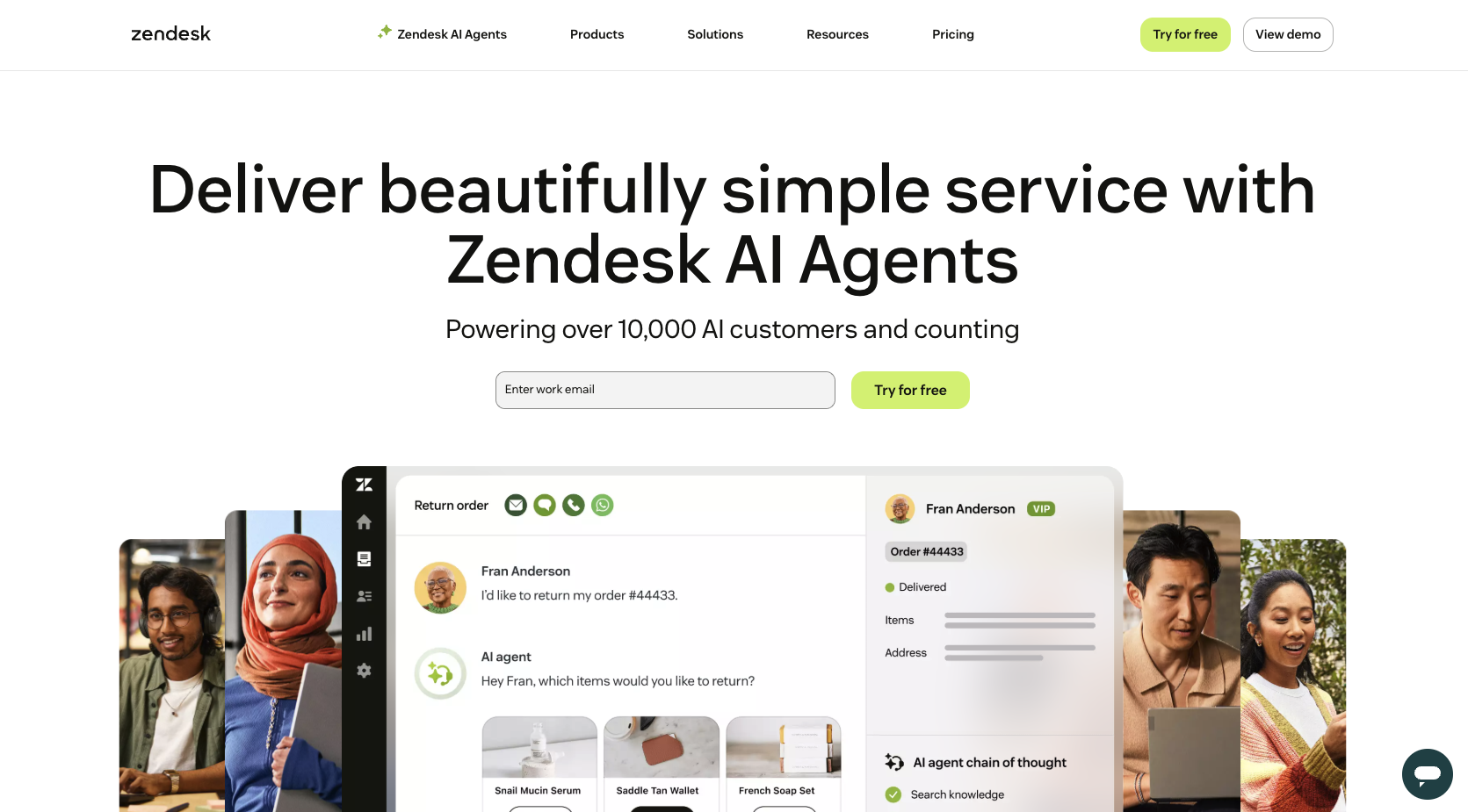 Zendesk Landing Page