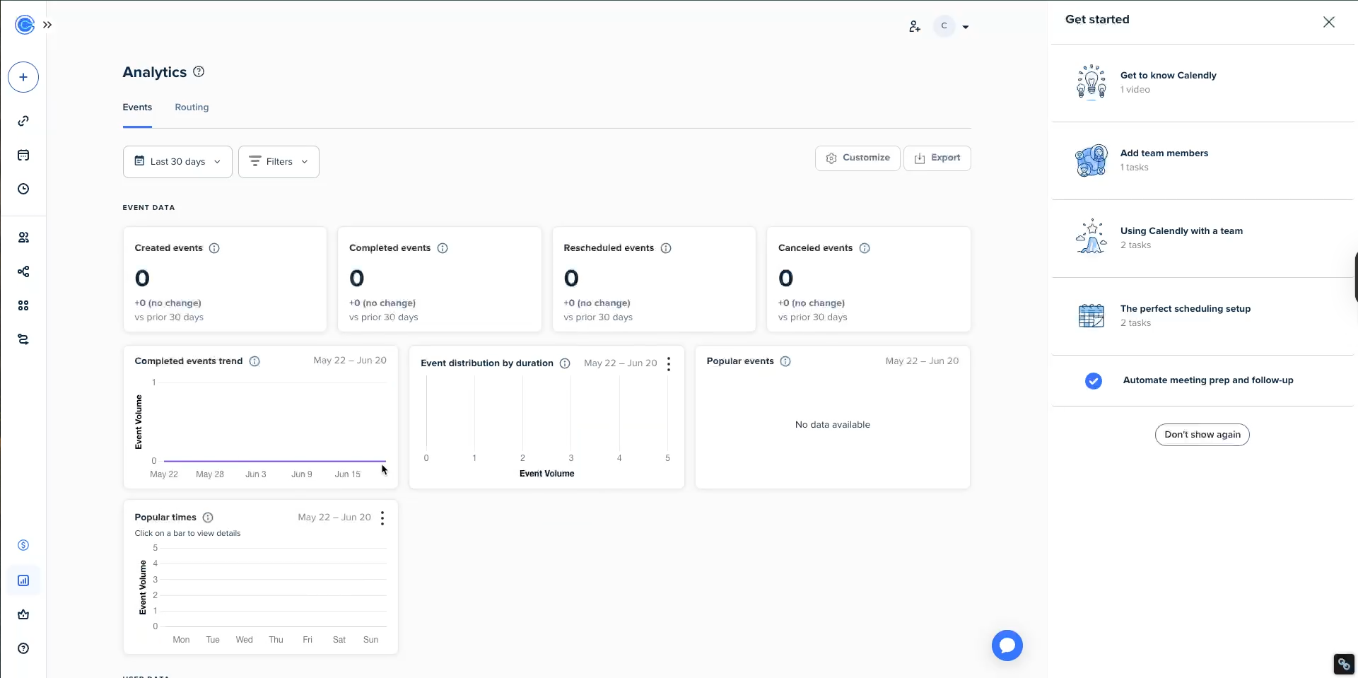 Calendly Dashboard