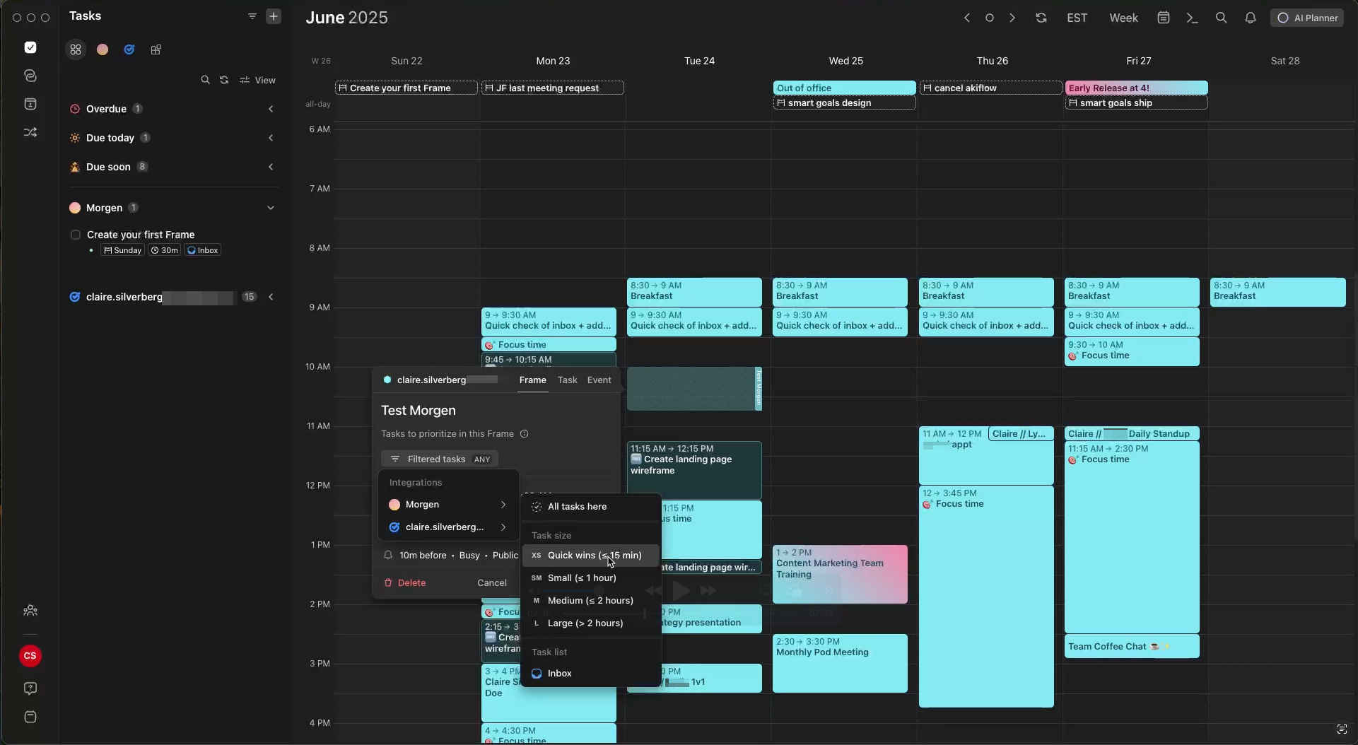 Morgen Calendar View