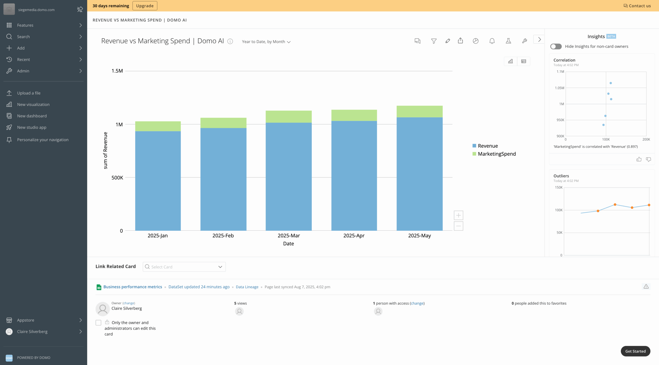 Domo User Interface