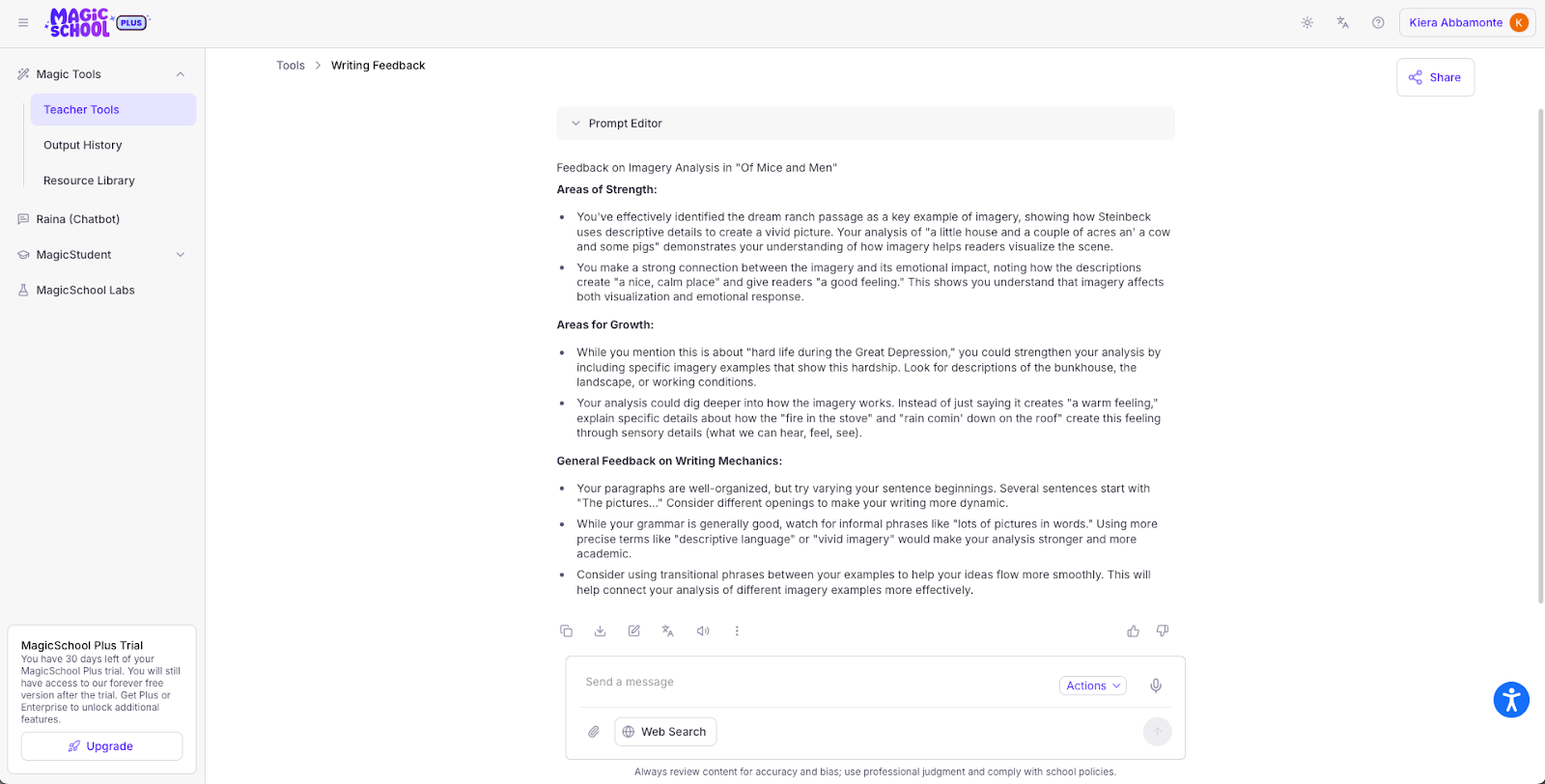 MagicSchool Grading Tool