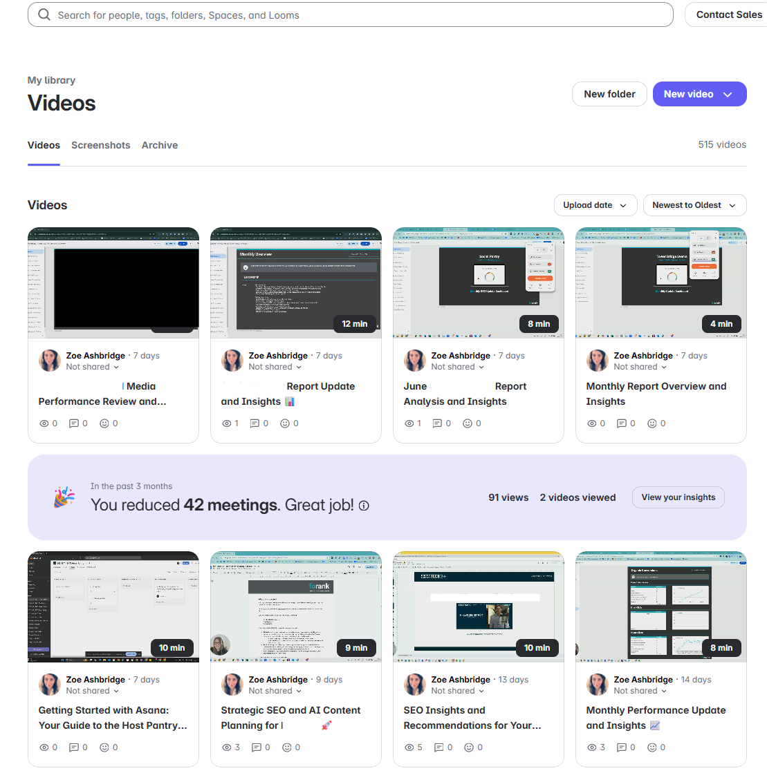 Loom Video Gallery