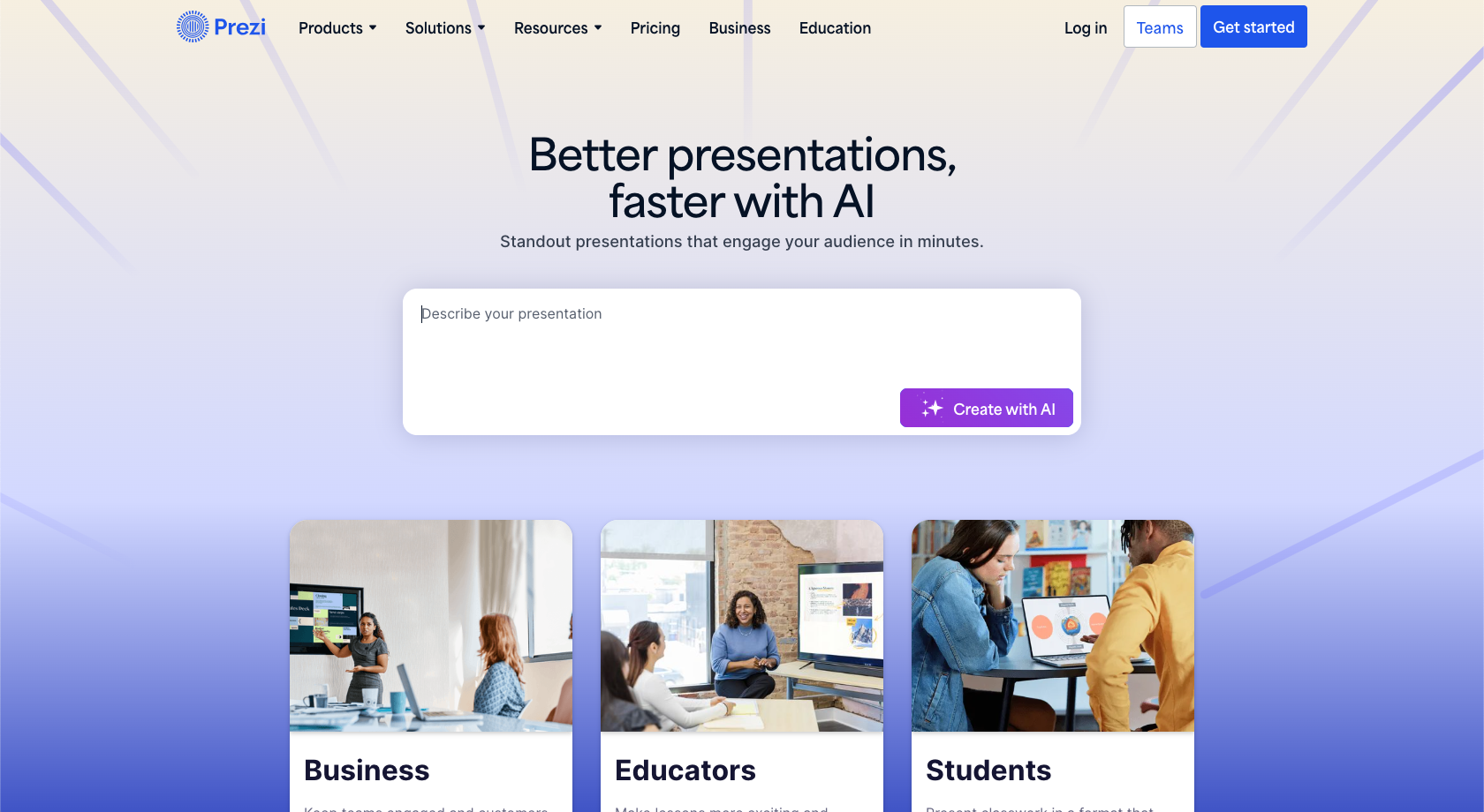 Prezi Landing