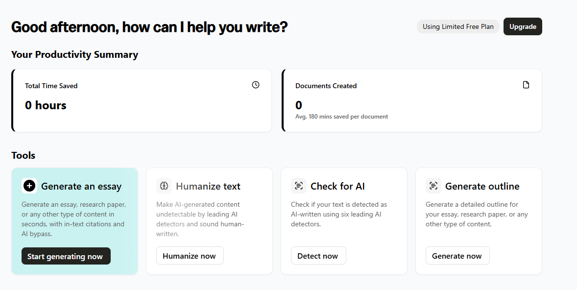 screenshot of Good AI product interface showing the metrics of productivity summary
