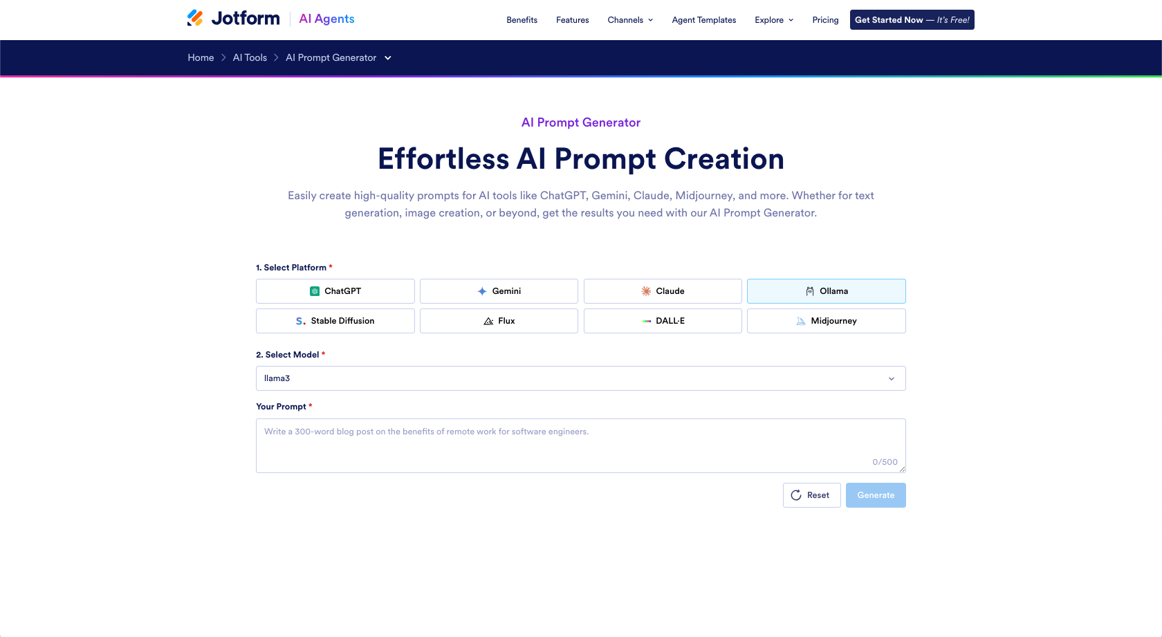 Jotform AI Prompt Generator
