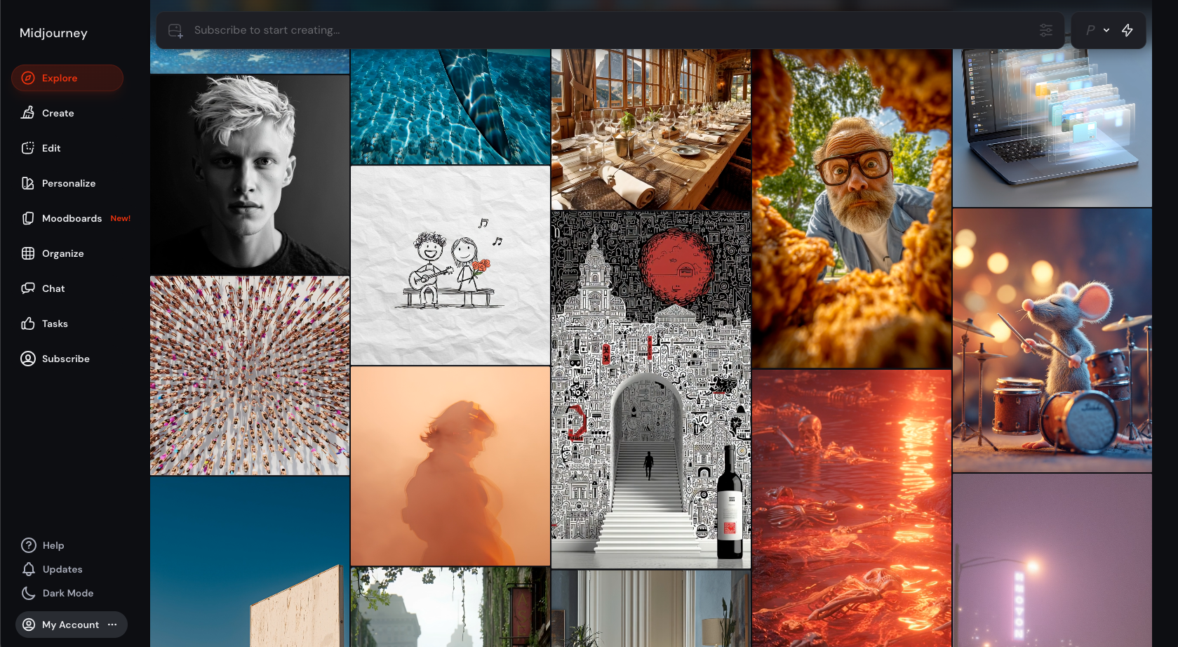 Midjourney Main Page
